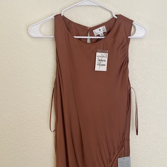 Socialite High Low Satin Maxi Trapeze Dress medium - Picture 3 of 10